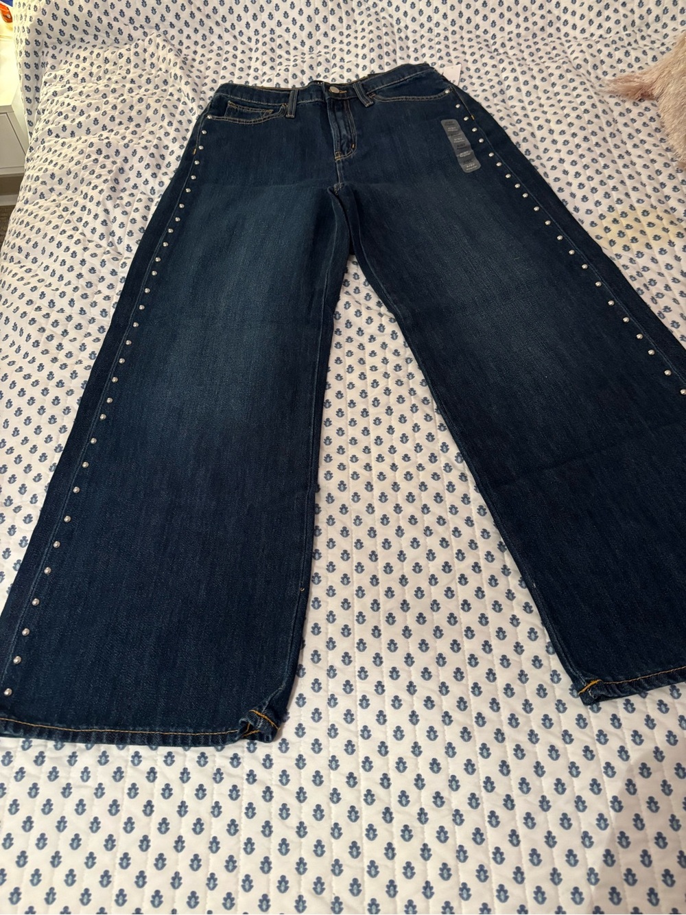 GAP Dark Blue Wide Leg Jeans with Side Studs - NWT